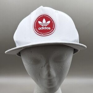 Adidas AEROREADY Mens OS White Athletic Baseball Cap Adjustable Performance Hat